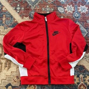 Nike Red and Black Zip-Up Jacket